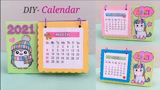 How to make Calendar at home  DIY Calendar 2021  Paper Calendar Ideas  Art and Craft with Paper [upl. by Belshin]