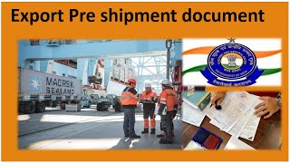 Export Pre shipment document  What Is Pre Shipment Document [upl. by Lancelot]