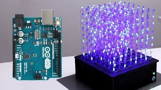 8x8x8 LED CUBE WITH ARDUINO UNO [upl. by Philomena705]