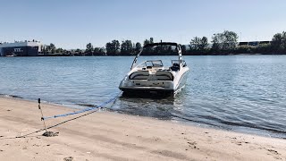 How To Anchor Yamaha 195s On Beach SurgeWorld [upl. by Tavi998]