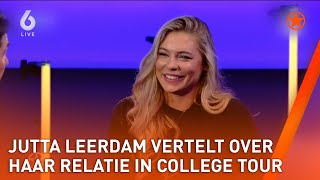 Jutta Leerdam vertelt in College Tour over haar relatie met Jake Paul  SHOWNIEUWS [upl. by Ekyt526]