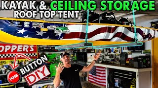 Ceiling mount hoist system for my rooftop tent [upl. by Eiramnerual897]