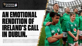 An emotional rendition of Irelands Call in Dublin  2023 Guinness Six Nations [upl. by Aihsoem]