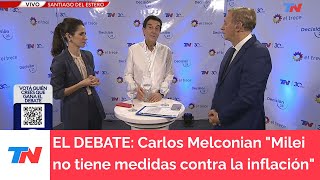 LA PREVIA DEL DEBATE I Carlos Melconian con TN quotMilei no tiene medidas contra la inflaciónquot [upl. by Olivia885]