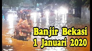 Banjir Bekasi 1 Januari 2020 Banjir di Depan Stasiun Bekasi [upl. by Hannie]