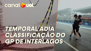 FÓRMULA 1 TEMPORAL COM RAIOS ADIA CLASSIFICAÇÃO DO GP DE INTERLAGOS PARA DOMINGO [upl. by Cherlyn583]