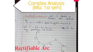 Rectifiable Arc complex Analysis msc 1st semmathematics unit 1 [upl. by Ackler]