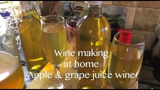 Wine making  Apple and grape juice wine [upl. by Gievlos]