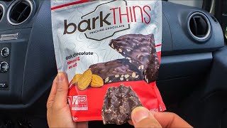 Bark Thins Dark Chocolate Almond amp Sea Salt  Organic review Ep37 [upl. by Nnyleve]