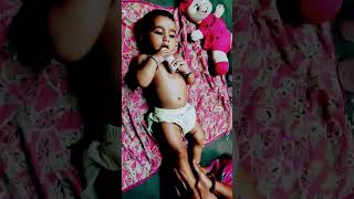 cute baby body massage babymassage cute viralsong tiyashorts [upl. by Roseanna]