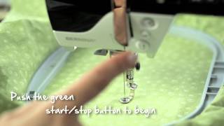 910 BERNINA 580  570 QE  560 how to embroider a single colour design [upl. by Bourn512]