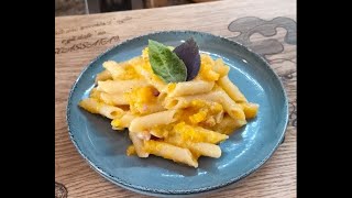 PASTA CON LA ZUCCA E LA PANCETTA ricette con la zucca  zucca [upl. by Aleel881]