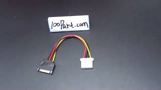 15Pin SATA power supply to IDE 4Pin power cord [upl. by Etom]