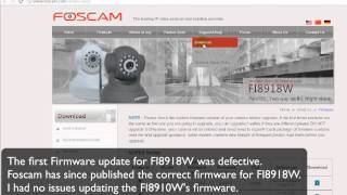 Bad Foscam FI8918W Firmware HD [upl. by Hgielra]