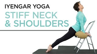 Iyengar Yoga Sequence for Stiff Neck and Shoulders [upl. by Ettennan]