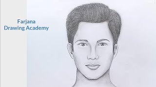 How to draw face for Beginners EASY WAY TO DRAW A MAN FACE [upl. by Ardekahs]