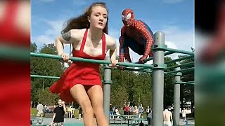 Even SpiderMan Was Impressed By Her Muscle Ups 💪 [upl. by Holmun707]