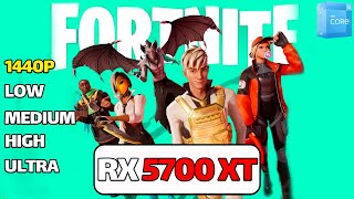 Fortnite RX 5700 XT  i3 12100f  1440p low mediumhighultra [upl. by Salem]