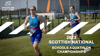 HIGHLIGHTS 2023 Scottish National Schools Aquathlon Championships [upl. by Akimas]