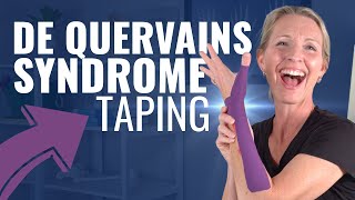 How to Tape De Quervains Syndrome Do It Yourself Taping to Stop Thumb Pain [upl. by Hakan]