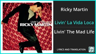 Ricky Martin  Livin La Vida Loca Lyrics English Translation  Spanish and English Dual Lyrics [upl. by Ynabe718]