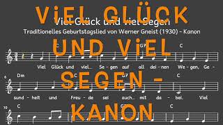 Lied Viel Glück und viel Segen Geburtstag  Melodie Akkorde NotenText [upl. by Gisella349]