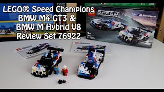 Review LEGO BMW M4 GT3 amp BMW M Hybrid V8 Rennwagen Speed Champions Set 76922 [upl. by Notkcorb]