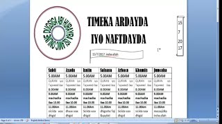 SIDA LOO SAMEEYO JADWAL AMA INAAD NAFTAADA LA XISAABTANTO 2024ogaansho [upl. by Racso]