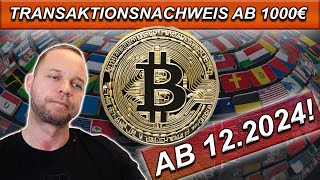 WICHITG Neues EU Gesetz ab 122024  Krypto Transaktionen ab 1000€ Nachweispflichtig [upl. by Gerbold531]