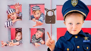 Five Kids Box Fort Prison Escape  more Childrens Songs and Videos [upl. by Nitin]