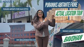 Puraniks Abitante Fiore Bavdhan  Actual Location Tour  Puranik Builders Bavdhan Pune [upl. by Brindell59]