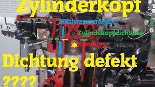 Zylinderkopfdichtung Defekt Head Gasket blown prüfen [upl. by Yelyr]