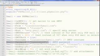 Install PHPMailer 524 and use smtp gmail [upl. by Aubine]