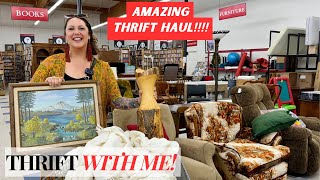 WE SCORED AT THE FIRST STOP Thrift With Us Reselling Vintage Shopping Vlog [upl. by Lotson]