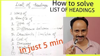 IELTS READING TIPS FOR LIST OF HEADINGS [upl. by Irolav]