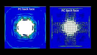 Simulation of a Blast on Plain and Reinforced concrete panel using JH2 material model Abaqus [upl. by Calvin]