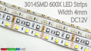 Width 4mm SMD3014 x 600 LEDs flexible led strip lights [upl. by Ynez67]