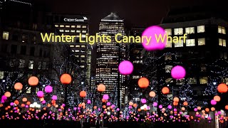 Winter Lights at Canary Wharf 2024 [upl. by Mulvihill]