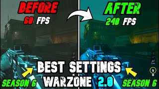 BEST PC Settings for Warzone 2 SEASON 6 Optimize FPS amp Visibility [upl. by Hugo599]