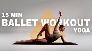 15 Min Dancer Yoga For Ballerinas  At Home Ballet Workout For Flexibility [upl. by Slorac]