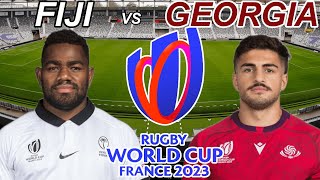 FIJI vs GEORGIA Rugby World Cup 2023 Live Commentary [upl. by Adniroc702]