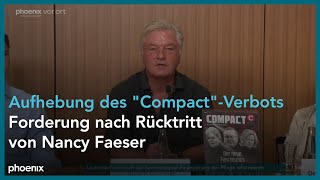 Pressekonferenz zur vorläufigen Aufhebung des quotCompactquotVerbots am 150824 [upl. by Siriso]