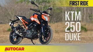 2017 KTM Duke 250  First Ride  Autocar India [upl. by Nimsaj]