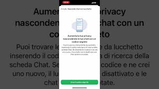 Chat con lucchetto nascoste come scoprirlo su iphone [upl. by Seedman]