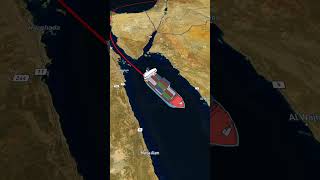 Israel to Yemen cargo ship route cargoship 10millionveiws foryourpage viralshort [upl. by Atnamas]