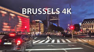 Brussels 4K  Driving Downtown  Europes Washington DC [upl. by Nylsaj388]