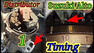 How to install the distributor  Learn To Do Suzuki Alto Distributor Timing  setting distributor [upl. by Walkling]