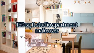 EXTREME 150 Sq Ft Studio Apartment Makeover Redoing the first studio I ever made over [upl. by Kalina258]