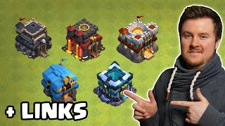 Bases für Rathaus 913  Top Clankriegs Bases mit Link  clashofclans [upl. by Illek476]