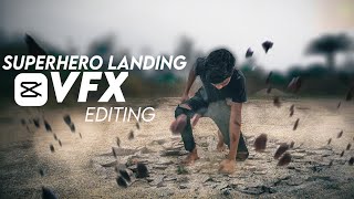 Superhero landing VFX Editing in capcut in hindi  Mobile VFX editing  capcut tutorial  tutorial [upl. by Epilef]